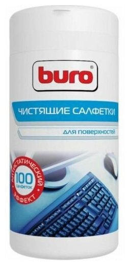 Туба Buro BU-Tsurface с чистящими салфетками, для поверхностей, 100 шт