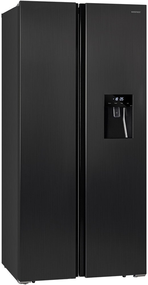 Холодильник NORDFROST RFS 484D NFXd, Side-by-Side, инвертор, 472 л, темная нержавеющая сталь - фотография № 5