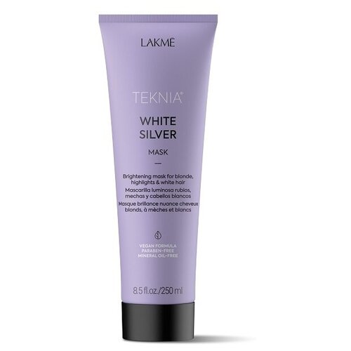 Тонирующая маска для нейтрализации желтого оттенка волос LAKME / WHITE SILVER MASK 250 мл