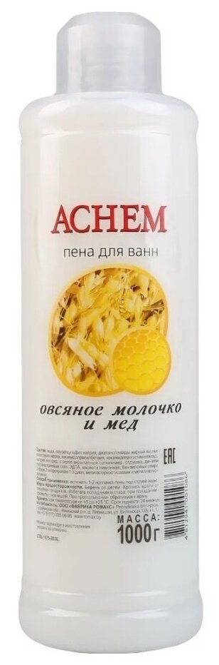 Romax Пена для ванн "Achem" Овсяное молочко и мед