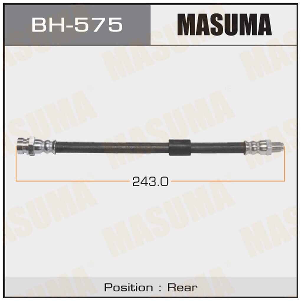 Шланг тормозной Mitsubishi ASX 10-, Lancer (CY) 07-, Outlander 05- задний MASUMA MASUMA BH575 | цена за 1 шт
