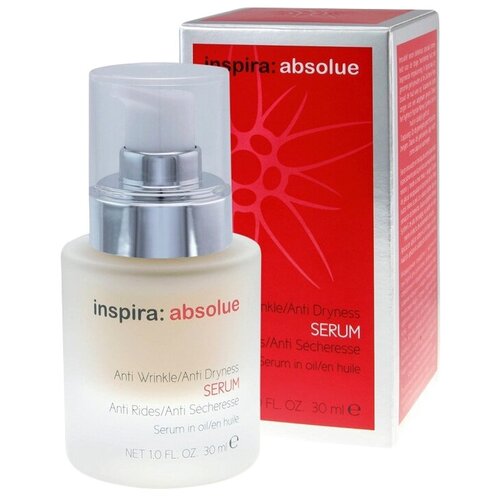 Inspira Cosmetics absolue Anti Wrinkle/Anti Dryness Serum Разглаживающая морщины и устраняющая сухость сыворотка для лица, шеи и области декольте, 30 мл janssen cosmetics сыворотка anti wrinkle booster реструктурирующая в ампулах с лифтинг эффектом 7 2 мл