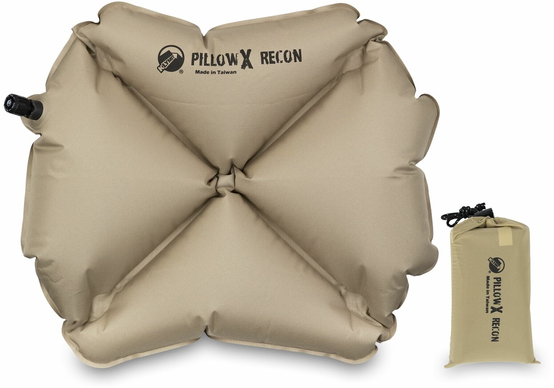 Надувная подушка Klymit Pillow X Recon - Песочная (12PXCy01C) - фотография № 2
