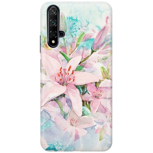 фото Re:pa накладка transparent для huawei nova 5 с принтом "нежные розовые цветы"
