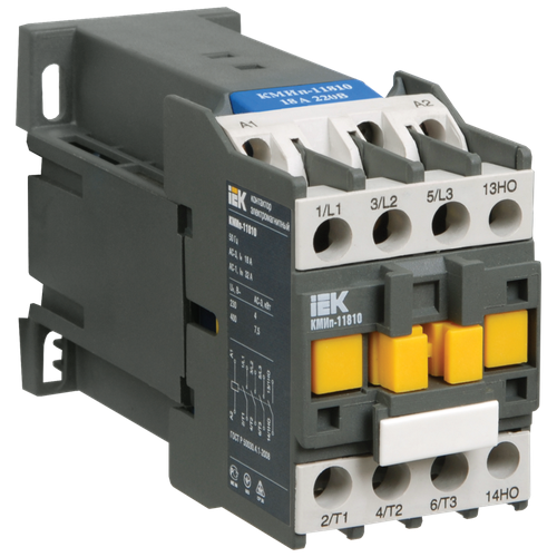 Контактор КМИп-11810 3п 18А 24В/АС3 1НО IEK KMD11-018-024-10 (4шт. в упак.) контактор кмн 11810 18а 24в ас3 1но tdm sq0708 0102 1 шт