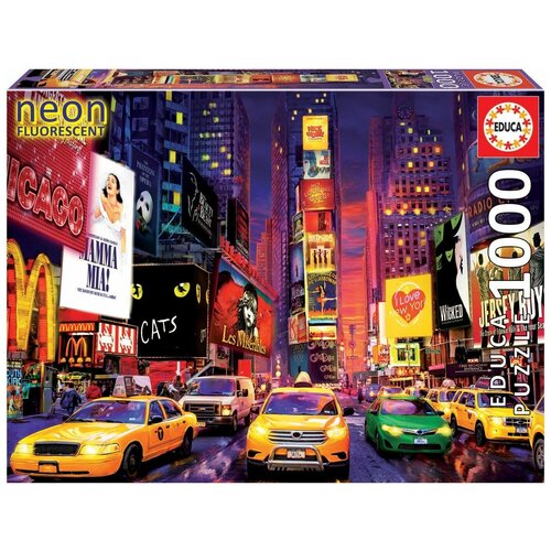 пазл таймс сквер нью йорк 1000 деталей Пазл с неоновым свечением Таймс-сквер 1000 деталей