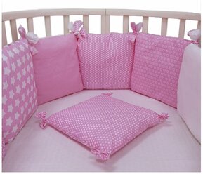 Топотушки Борт в кроватку 12 месяцев розовый