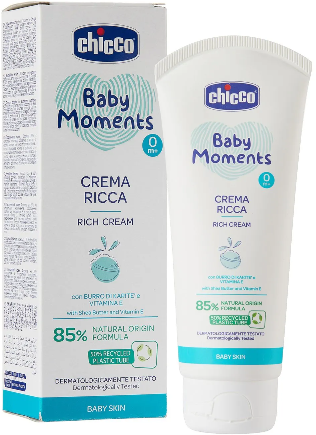 Крем питательный Chicco Baby Moments, 0+ 100 мл