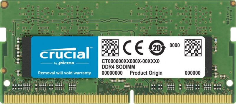 Crucial by Micron DDR4 8GB 3200MHz SODIMM (PC4-25600) CL22 1.2V (Retail), 1 year