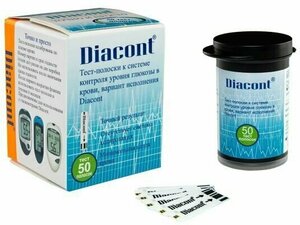 Тест-полоски к глюкометру Diacont/Диаконт 50шт (0754)