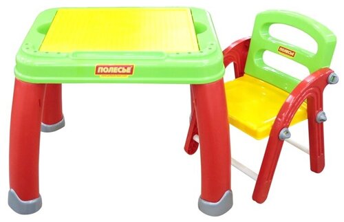 Комплект Palau Toys стол + стул (43023_PLS) 64x54 см красный/желтый/зеленый
