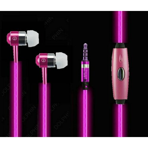 Светящиеся наушники EL свечение Розовые 49000₽