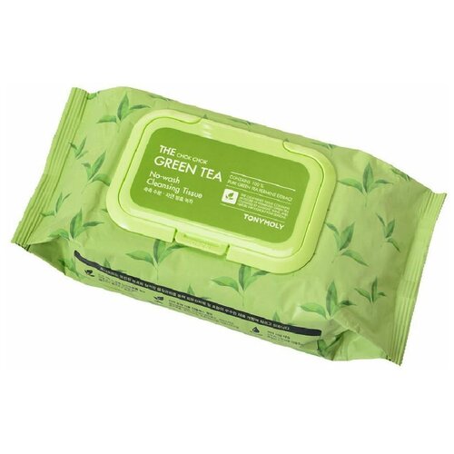 TONYMOLY Салфетки для снятия макияжа с экстрактом зеленого чая THE CHOK CHOK GREEN TEA No-Wash Cleansing Tissue набор аксессуаров для макияжа shinewell набор для макияжа матирующие салфетки косметические палочки makeup control set