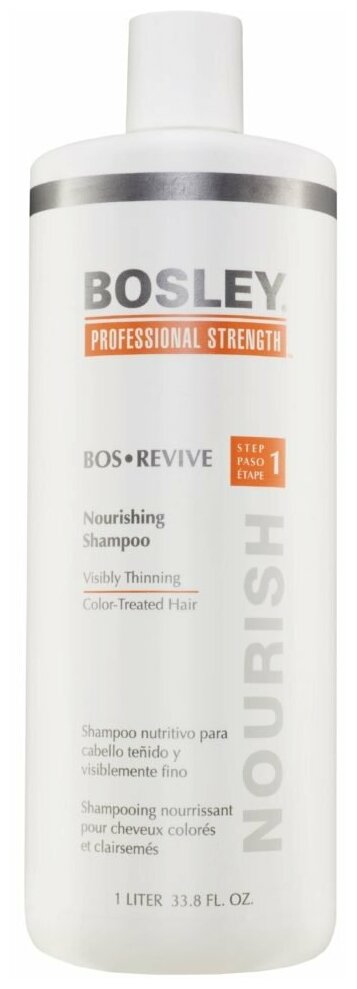 Bosley шампунь BOS Revive Nourish питательный для истонченных окрашенных волос, 1000 мл