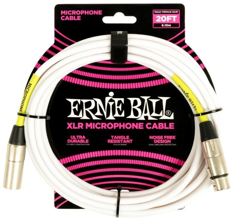 ERNIE BALL 6389 кабель микрофонный XLR XLR 6 м белый