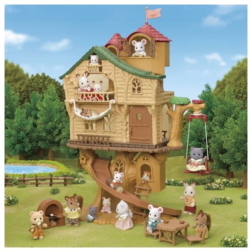 Игровой набор Sylvanian Families Connectable домик на дереве + летний коттедж