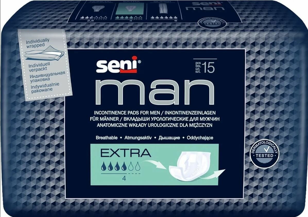 Урологические прокладки Seni Man, extra, 15 шт. - фото №16