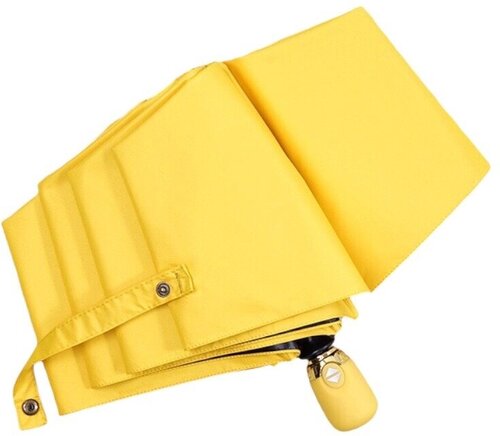 Зонт автомат, 3 сложения, купол 100 см, 8 спиц, система «антиветер», чехол в комплекте, желтый