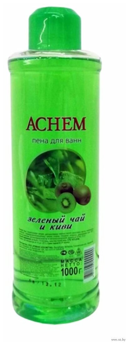 Achem Пена для ванн Зеленый чай и киви, 1 кг, 1 л