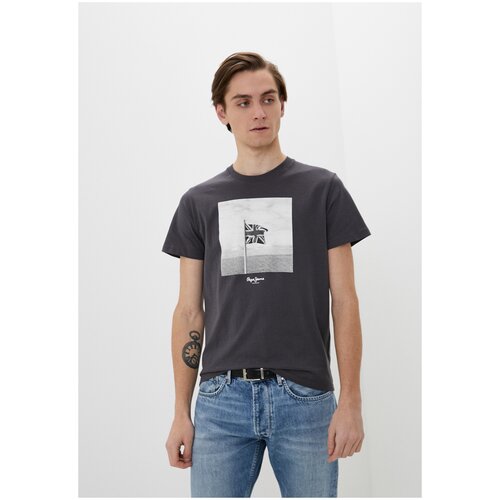 фото Футболка для мужчин, pepe jeans london, модель: pm508649, цвет: черный, размер: 50(l)