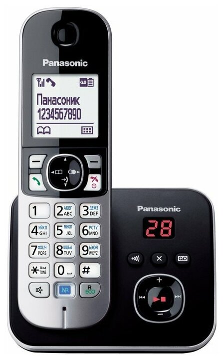 Радиотелефон Panasonic KX-TG6821RUM, серый металлик
