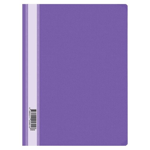 Папка-скоросшиватель OfficeSpace (А4, 0.12мм, до 100л, пластик) фиолетовая с прозр. верхом (Fms16-7_11693), 20шт.