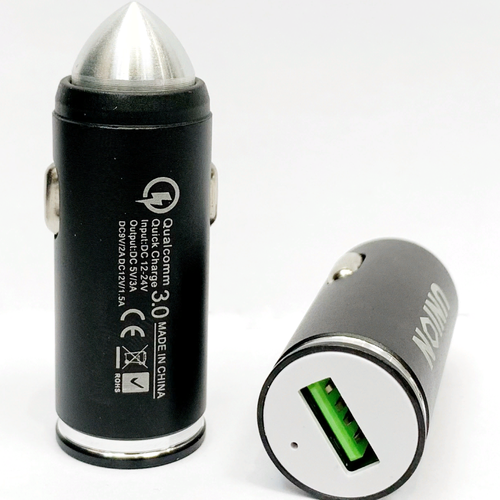 Автомобильное зарядное устройство на USB 3А / Быстрая зарядка QC 3.0 / АЗУ / Блок питания черный