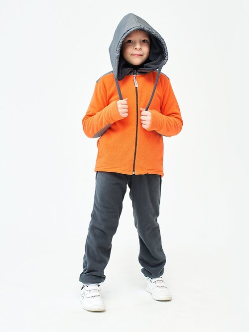 Олимпийка Микита, размер 122, серый, оранжевый