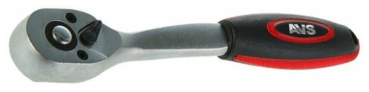 Рукоятка трещоточная 1/4DR 45 зубцов (пластиковая ручка) AVS RK11445