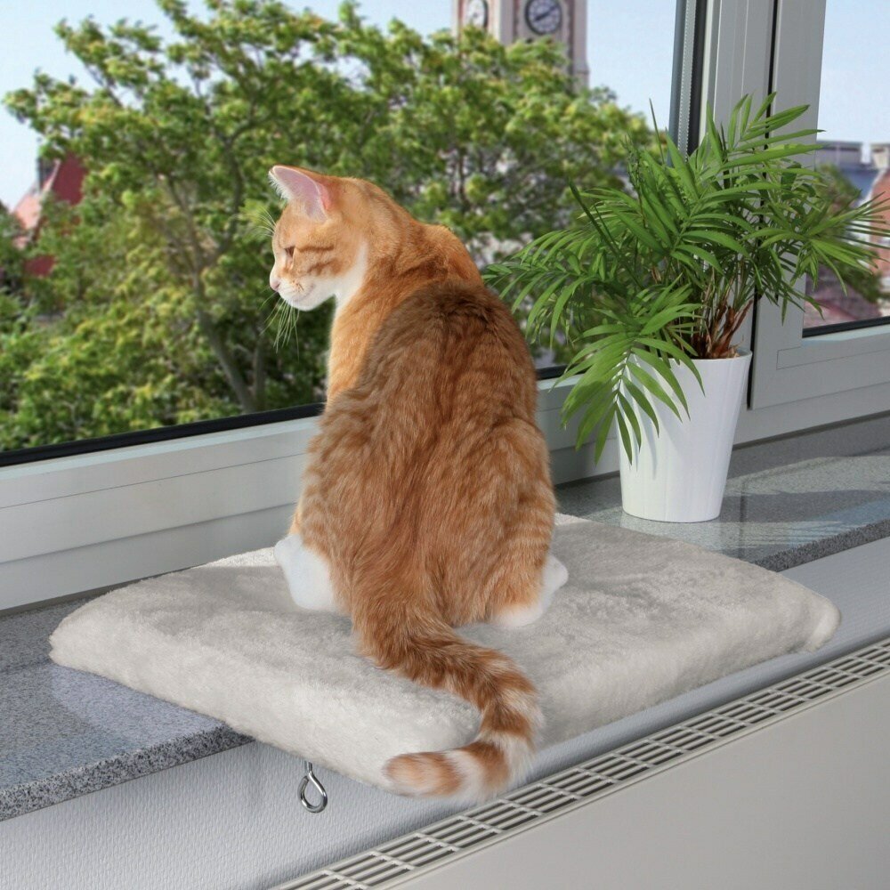 Trixie Лежак для кошки на подоконник, 51 х 36 см, бежевый