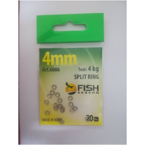 фото Кольцо заводное fish season 4мм 4кг 20шт 6008-040f