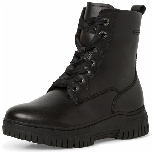 фото Ботинки tamaris, демисезонные,натуральная кожа, размер 41, черный