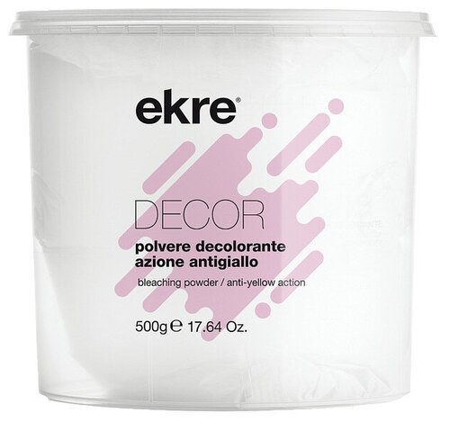 Порошок обесцвечивающий с антижелтым эффектом Ekre Decor Bleaching Powder 500 мл