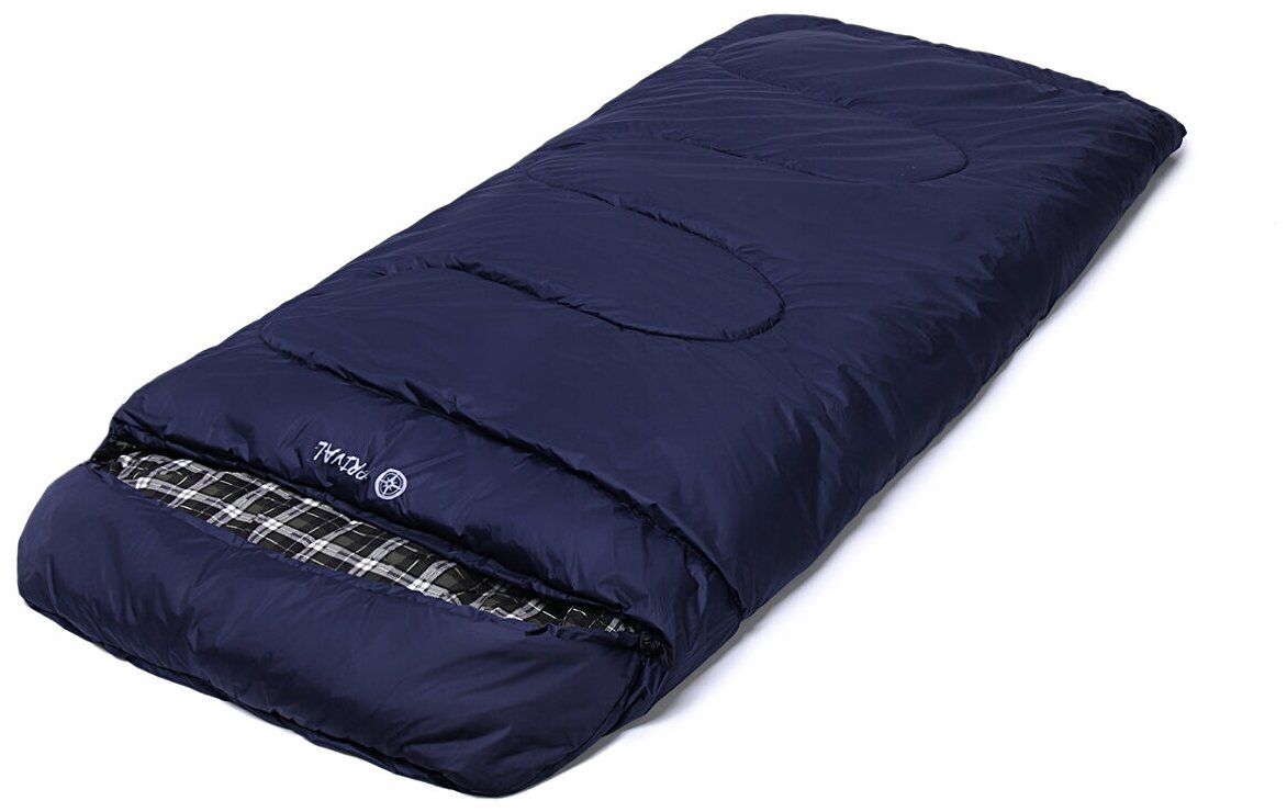 Спальный мешок одеяло Prival Северный синий, t extr -24 °С, 220х95, молния справа