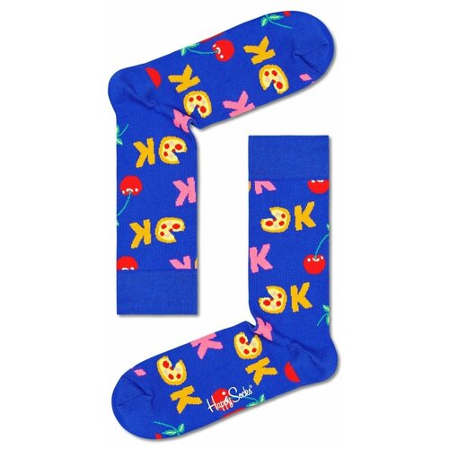 носки happy socks размер 29 черный мультиколор оранжевый синий Носки Happy Socks, размер 29, синий, мультиколор
