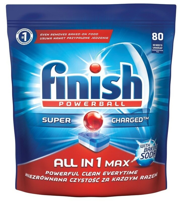 Таблетки для посудомоечной машины Finish All in 1 Max original, 80 шт., дой-пак