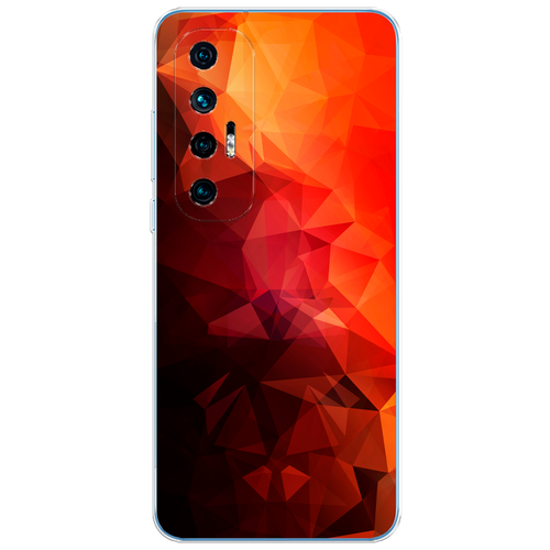 Силиконовый чехол на Xiaomi Mi 10S / Сяоми Ми 10S Красная геометрия