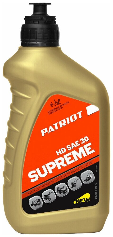 Масло для садовой техники PATRIOT Supreme HD SAE 30