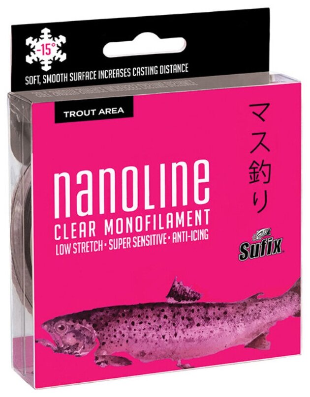 Леска SUFIX Nanoline Trout прозрачная 100 м 0,12 мм 1.36 кг