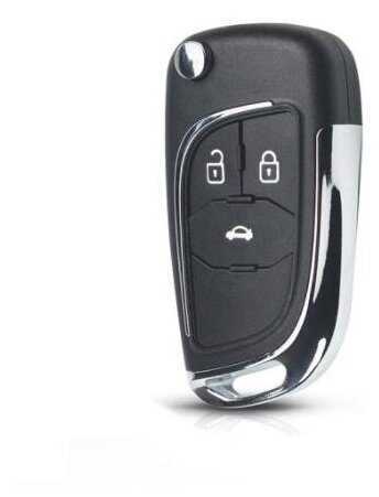 Корпус ключа зажигания Chevrolet Cruze, Aveo, Orlando, (3 кнопки) Новый дизайн