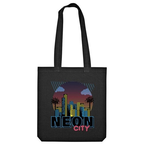 сумка neon city желтый Сумка шоппер Us Basic, черный