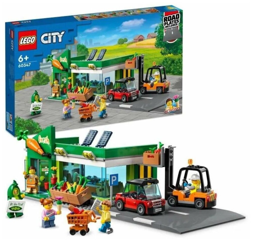 Конструктор LEGO City "Продуктовый магазин" 60347 - фото №9
