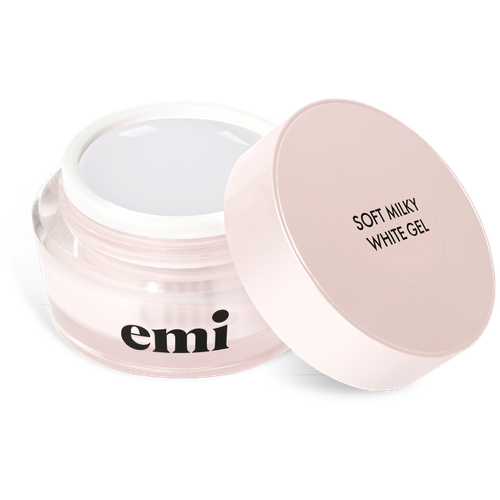 E.Mi, Гель для моделирования Soft Milky White Gel, 50 г. emi гель моделирующий soft pale pink 50 г