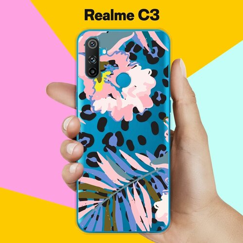 Силиконовый чехол на realme C3 Пятна / для Реалми Ц3 силиконовый чехол яркие пятна на realme c3 реалми c3