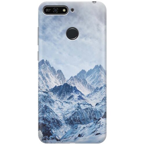 фото Gosso ультратонкий силиконовый чехол-накладка для huawei y6 prime (2018) / honor 7c / honor 7a pro с принтом "снежные горы"