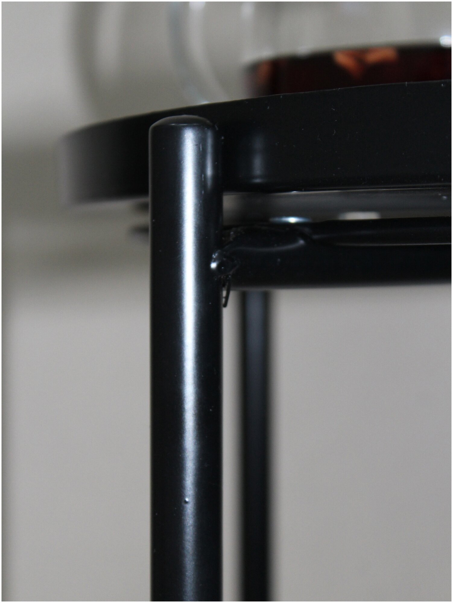 Журнальный столик трансформер, круглый лофт, черный - фотография № 11