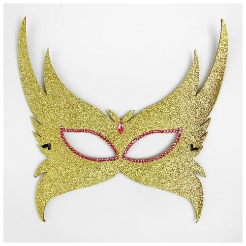 Карнавальная маска Загадка , цвет золотой