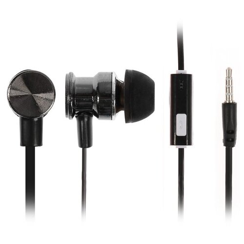 Наушники Luazon W-16 вакуумные микрофон плоский провод кнопка ответа микс 457₽