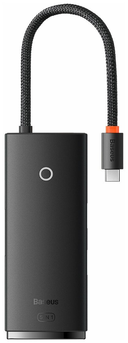 Адаптер серии Baseus Lite концентратор USB Тип C - HDMI / 4x USB 3.0 20см черный WKQX040001)