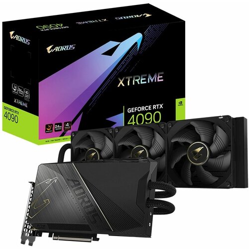 Видеокарта AORUS GeForce RTX 4090 XTREME WATERFORCE 24G (GV-N4090AORUSX W-24GD 1.1)